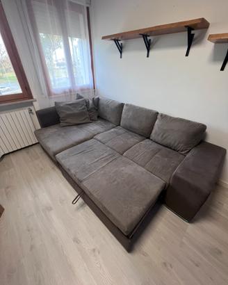 Divano letto matrimoniale con penisola