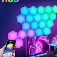 Luci LED Esagonali RGB - 10 Pezzi