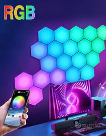 Luci LED Esagonali RGB - 10 Pezzi