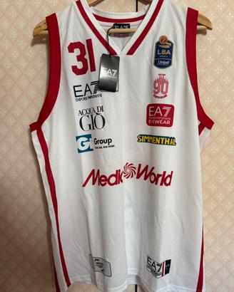 Canotta basket Olimpia Milano Shields Authentic