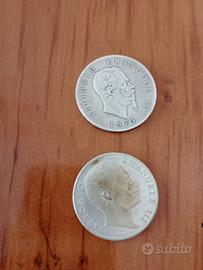 MONETE VITTORIO EMANUELE II (1874) E III (1901)