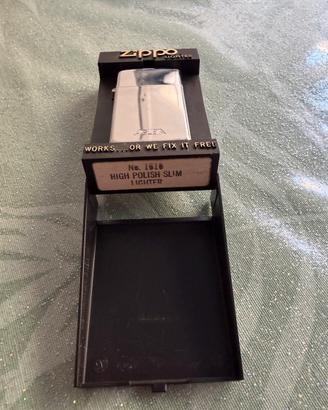 Zippo Slim Maggio 1987 “AGUSTA” Nuovo com scatola