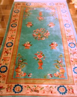 TAPPETO CINESE VERDE SMERALDO 220X120 MORBIDISSIMO