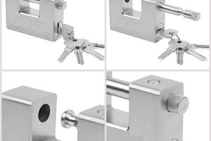 Lucchetto Antiscasso da 1 Kg 4 Chiavi - Acciaio