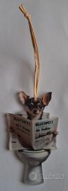 Cane Chihuahua su WC - da appendere - simpatico