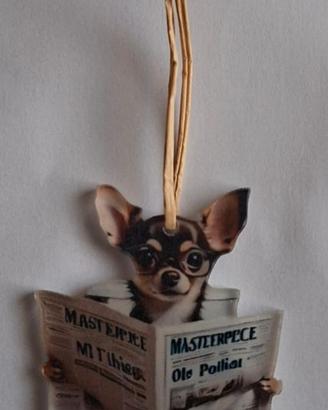 Cane Chihuahua su WC - da appendere - simpatico