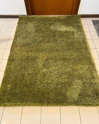Tappeto shaggy verde 160x160 cm – morbido, come nu