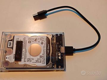 Hard disk WD Black 500gb con case usb