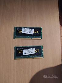 2 x 4Gb RAM DDR3 1066Mhz Corsair