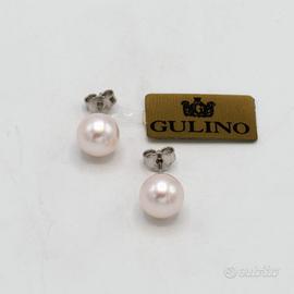 Orecchini Hoshi in oro bianco 18 kt con perle E.48