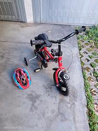 Bici Dino bike 12” + casco bimbo Cars tg. 48/52