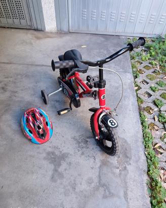 Bici Dino bike 12” + casco bimbo Cars tg. 48/52