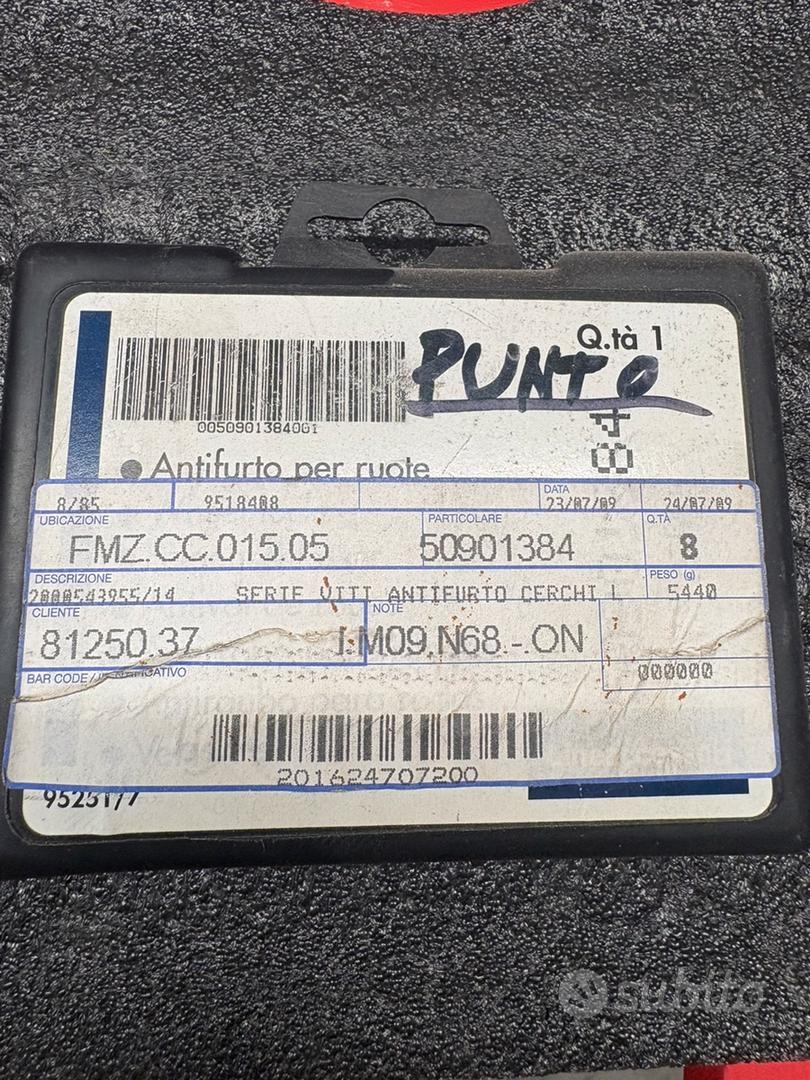Bulloni antifurto originali Fiat Gtande Punto - Accessori Auto In ...