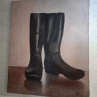 STIVALI NERI  / OLIO SU TELA FIRMATI