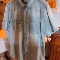 Camicia in jeans maniche corte