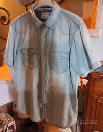 Camicia in jeans maniche corte