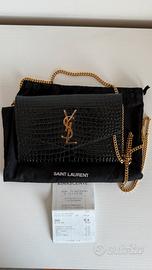 Pochette tracolla Saint Laurent Uptown, nero cocco