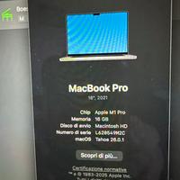 Macbook pro M1Pro 1tb