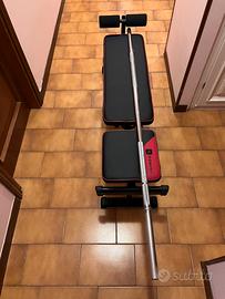 Kit Decatlhon panca+60kg+bilanciere e  manubri