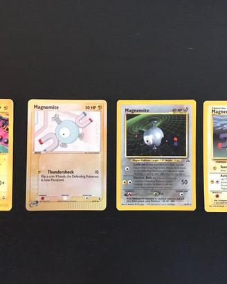 Lotto 4 Carte Pokemon Magnemite