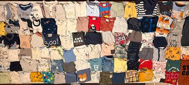 Lotto abbigliamento bimbo 0-12 mesi (+100 pezzi)