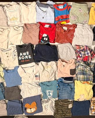 Lotto abbigliamento bimbo 0-12 mesi (+100 pezzi)