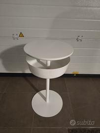 tavolino  in alluminio laccato bianco multiuso 