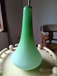 lampadario in vetro opalino 