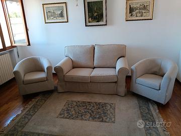 Salotto Divano e 2 Poltrone a Pozzetto Artigianali