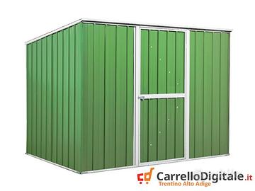 Casetta box giardino Acciaio 260x185 verde chiaro