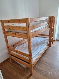 Letto castello Flexa con materassi come nuovo