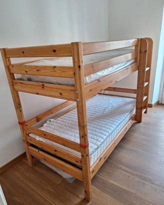 Letto castello Flexa con materassi come nuovo