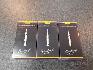 Vandoren ance sax soprano 3 e 3,5 3 pacchi da 10