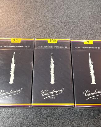 Vandoren ance sax soprano 3 e 3,5 3 pacchi da 10