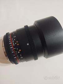 samyang cine 85 mm  t1,5 ef