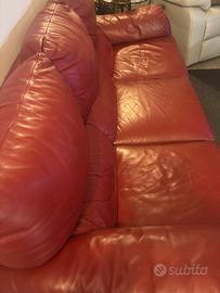 Divano 3 posti vera pelle