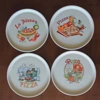 4 PIATTI PER PIZZA DECORATI SATURNIA