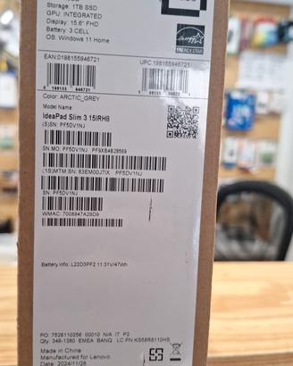  Lenovo IdeaPad Slim3 15" i5 13a Gen 16GBRAM 1TB