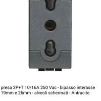 Presa bipasso bticino antracite LIVING L 4180