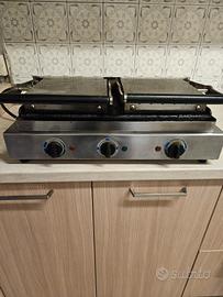 Piastra a contatto professionale doppia