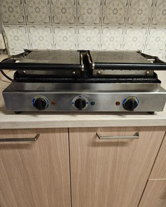 Piastra a contatto professionale doppia