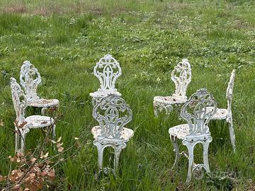 Sedie d’epoca in ghisa