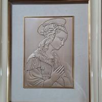 bassorilievo religioso su lastra in argento 925%