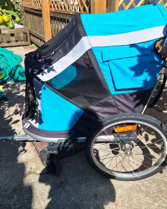 Rimorchio per bici trasporto cani olre 20 kg