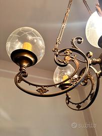 Lampadario in ottone