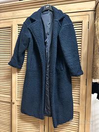 Cappotto teddy blu