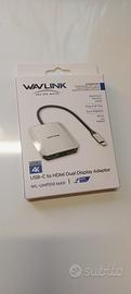 Adattatore WAVLINK USB-C doppio HDMI 4K