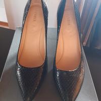 scarpe décolleté Cafe noire  tacco alto pelle 