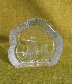 soprammobile fermacarte cristallo Nybro