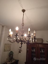 Lampadario vintage con gocce